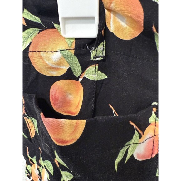 Anthropologie Maeve Women's The Colette Wide Leg Crop Pants Black Peach Size 31 - Picture 6 of 9